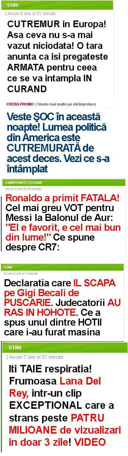 RĂMÂI PROST! Titluri atât de imbecile n-ai văzut NICIODATĂ!