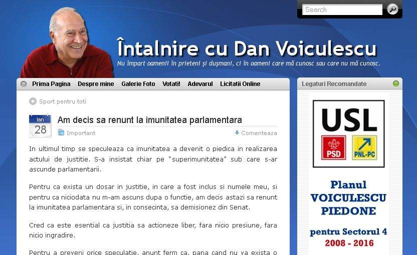 Voiculescu se crede la TNR! Spune că demisionează din Senat pentru binele justiţiei