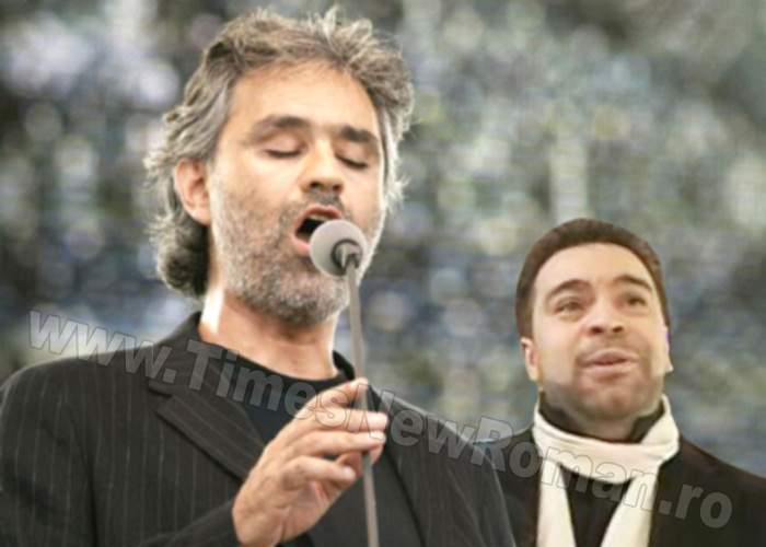 Andrea Bocelli, păcălit să urce pe scenă alături de Florin Salam