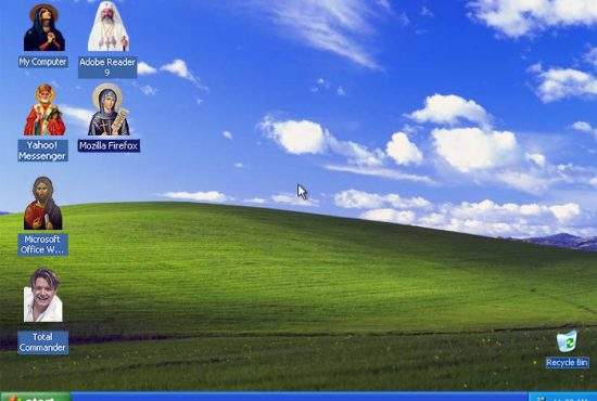 Biserica Ortodoxă vinde iconiţe sfinţite pentru desktop!