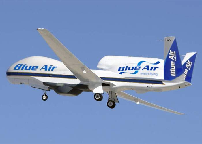 Blue Air cumpără drone ca să nu mai plătească salariile piloţilor şi stewardeselor