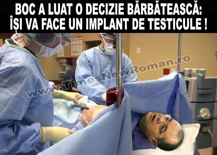 Prima decizie bărbătească a lui Emil Boc: îşi face implant de testicule