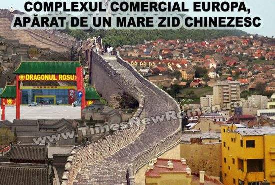 Chinezii din complexul Europa au construit un zid ca să se apere de hoardele de poliţişti