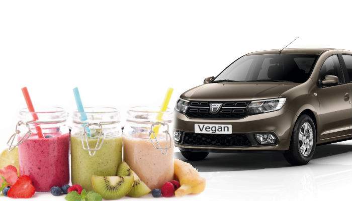 S-a lansat noua Dacia Vegan, prima maşină care merge cu smoothie-uri şi se laudă cu asta peste tot