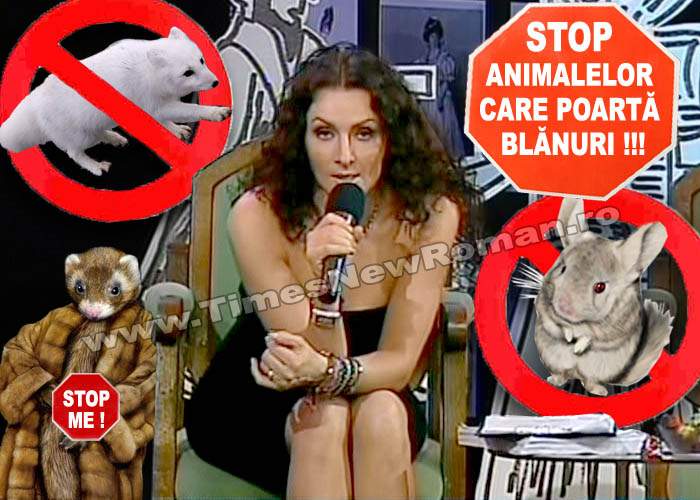 Mihaela Rădulescu luptă împotriva animalelor care poartă blană naturală