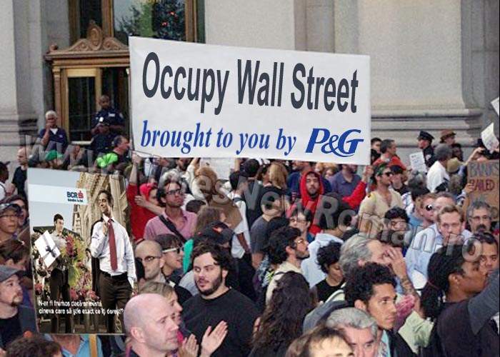 Mișcarea Occupy Wall Street crește pentru că are ca sponsori firme importante