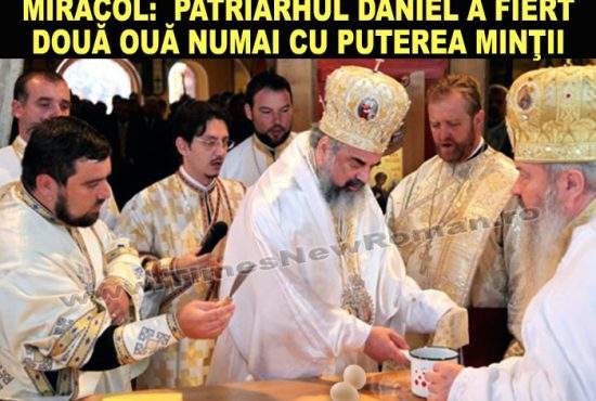 Patriarhul Daniel a reuşit să fiarbă două ouă moi numai cu puterea minţii