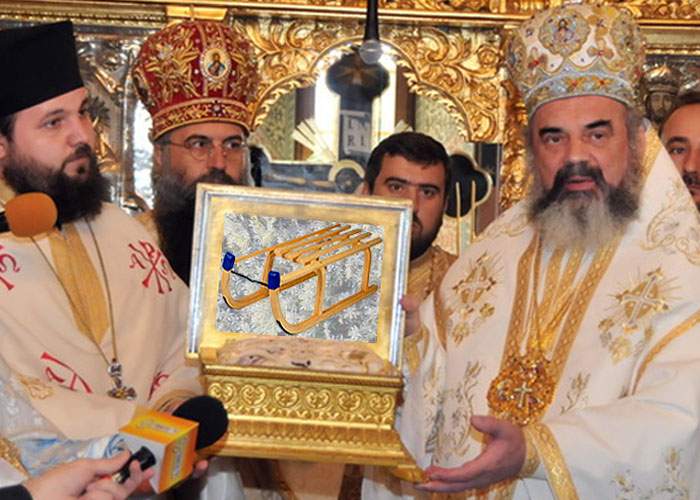 Patriarhia le-a adus credincioşilor din România o aşchie din săniuţa lui Iisus