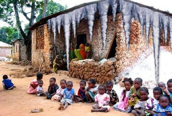 Iată poza care dovedeşte că ţurţurii africani sunt mai mari decât cei europeni!