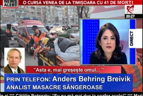 Anders Breivik a explicat la Realitatea TV masacrul de la coafor pe înțelesul tutuor