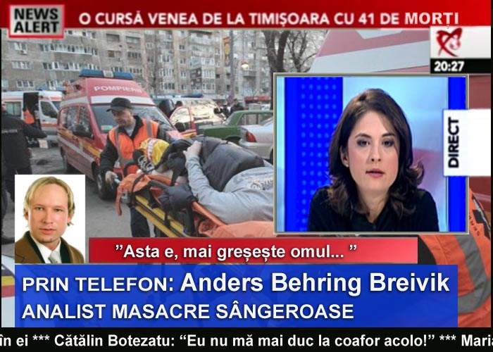 Anders Breivik a explicat la Realitatea TV masacrul de la coafor pe înțelesul tutuor