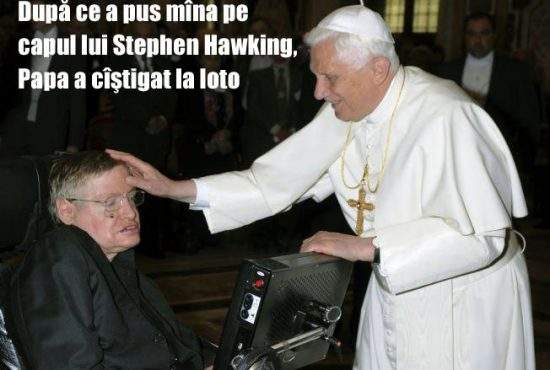 Papa a încercat, fără succes, să-l vindece pe Stephen Hawking