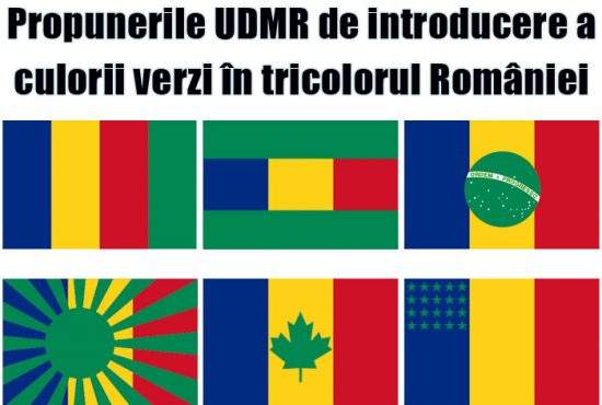 UDMR cere introducerea culorii verzi în tricolorul României