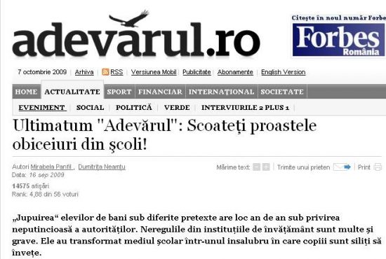 Campanie „Adevărul”: Copiii nu vor să înveţe