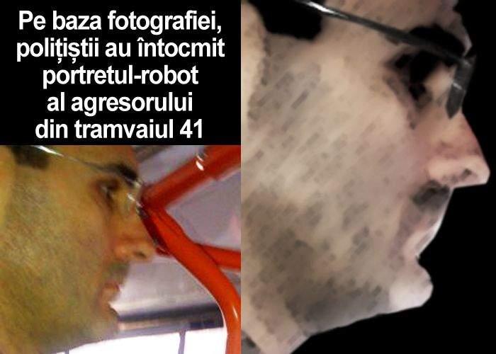 Poliţiştii au făcut portretul-robot al bărbatului fotografiat de victima sa în tramvaiul 41!