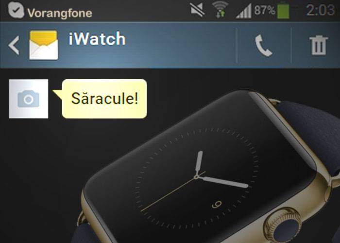 Noul ceas Apple detectează dacă ai un telefon cu Android și îți trimite un SMS cu „Săracule!!!”