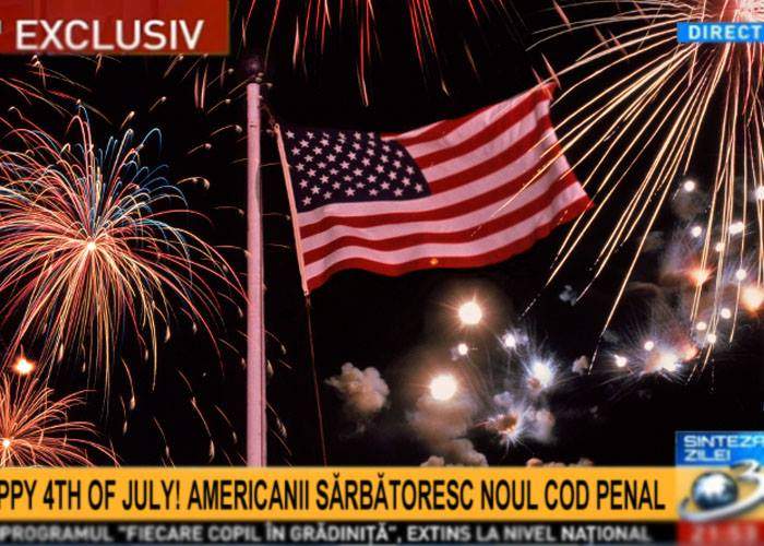 Foc de artificii la Ambasada SUA. Antena3: “Americanii serbează adoptarea noului cod penal”