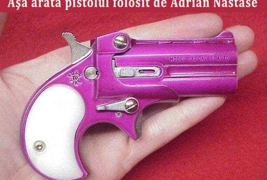 Procurorii au prezentat presei pistolul folosit de Adrian Năstase