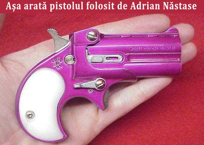 Procurorii au prezentat presei pistolul folosit de Adrian Năstase