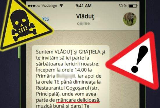 Val de ţepe pe WhatsApp! Mii de români primesc invitaţii la nunţi, în care li se promite “distracţie”