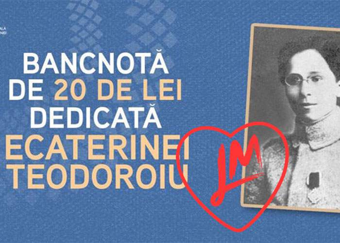 Corectitudine 100%! Bancnota cu Ecaterina Teodoroiu va fi semnată de soţia lui Isărescu