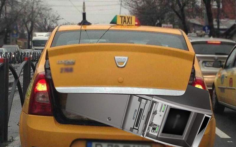 Taxiurile cu POS din Cluj, umilite! Taximetrist de Ilfov, prins cu un bancomat în portbagaj