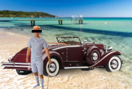 Baronul de Cocalarstein și-a împotmolit Duesenberg-ul din ’35 pe plaja din St. Tropez