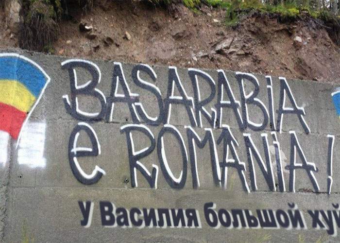 Graffiti-urile cu ”Basarabia e România” vor fi traduse în rusă, ca să le înţeleagă şi cei din Republica Moldova