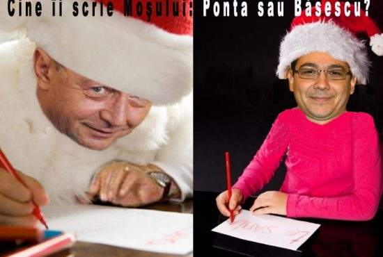 Ponta şi Băsescu se ceartă pe o nouă problemă de interes naţional: cine îi scrie lui Moş Crăciun?