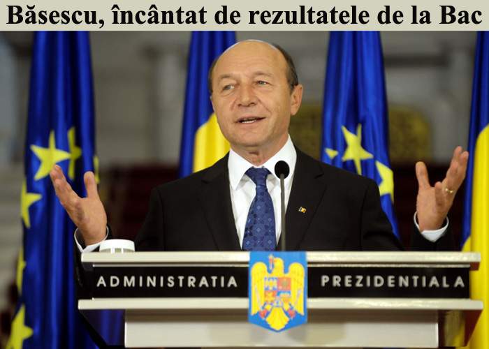 Băsescu, mulţumit de rezultatele de la Bac: „Vom avea o generaţie de ospătari şi tinichigii”