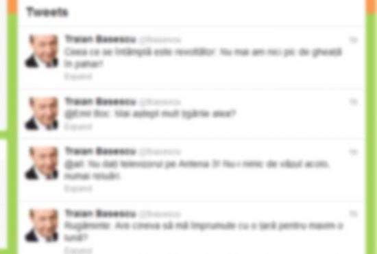 Vezi ce a scris Băsescu pe contul său de Twitter