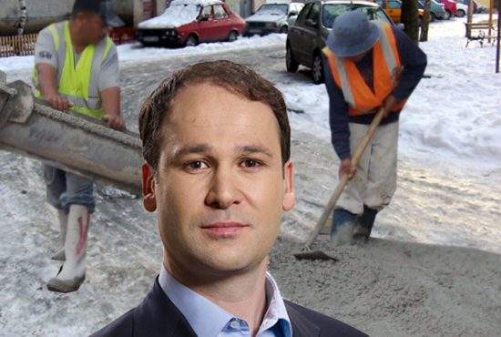 Robert Negoiţă, soluţie ingenioasă la problema gheţuşului! “Am turnat beton peste el”