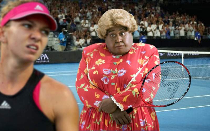 Meciul Simonei se anulează, că Serena era Martin Lawrence costumat în Big Momma