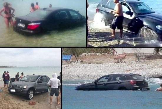 Un cocalar a forțat marea barieră de corali după ce a intrat în apă cu BMW-ul