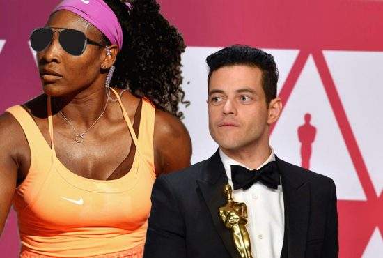 S-a aflat ce căuta Serena Williams la Oscaruri: era bodyguardul lui Rami Malek!