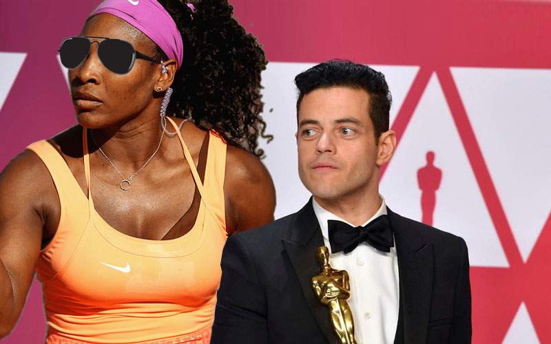 S-a aflat ce căuta Serena Williams la Oscaruri: era bodyguardul lui Rami Malek!