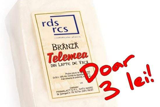 După ofertele la telefonia mobilă, RDS a lansat și brânza telemea la 3 lei / kg