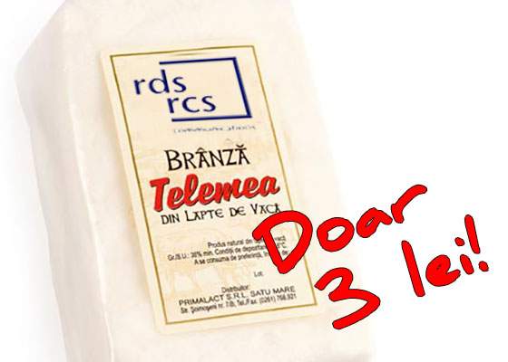 După ofertele la telefonia mobilă, RDS a lansat și brânza telemea la 3 lei / kg