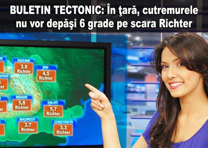 Emisiunile de ştiri au introdus secțiunea Cutremure, între Meteo şi Sport