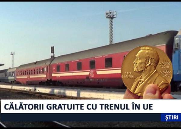 Guvernul promite 12 călătorii gratuite cu CFR pentru orice român câștigător de premiu Nobel