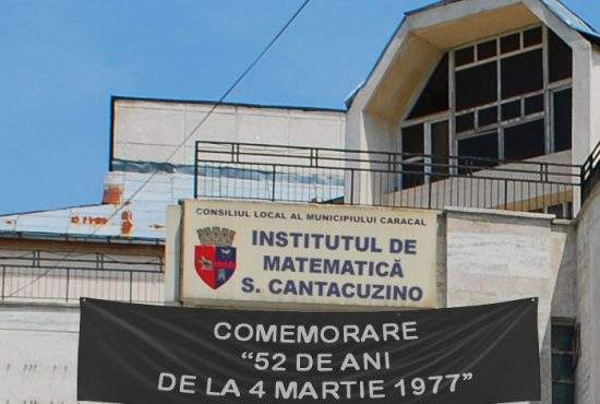 Institutul de Matematică din Caracal comemorează 52 de ani de la cutremurul din 1977