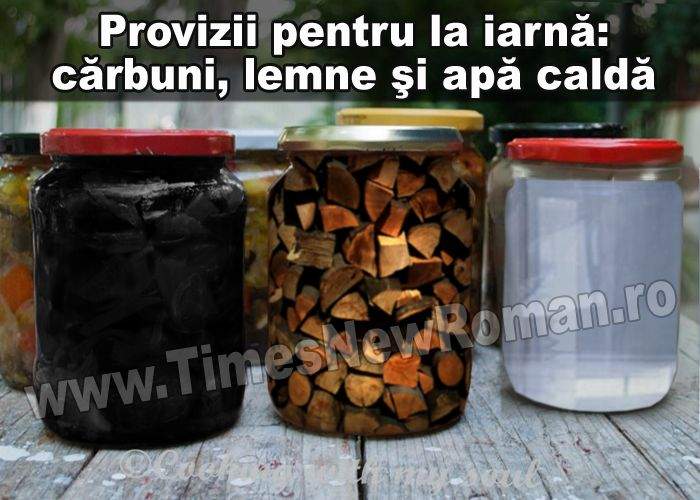 Febra proviziilor: gospodinele pun la borcan cărbuni, lemne şi apă caldă