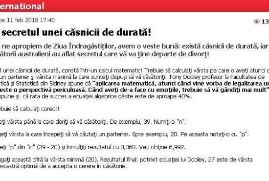 „Secretul unei căsnicii de durată”