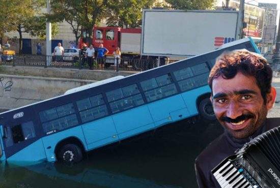 Ca-n Titanic! Cerşetorul din autobuzul scufundat în Dâmboviţa a cântat până în ultima clipă