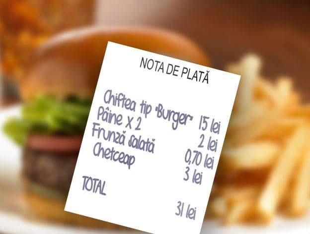 A apărut primul burger autentic românesc! Chifla, ketchup-ul și șervețelele se plătesc separat