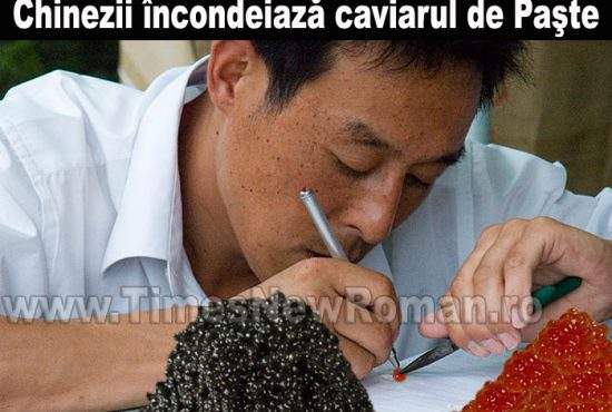 De Paște, chinezii vopsesc icrele roșii și ciocnesc un ou de pește