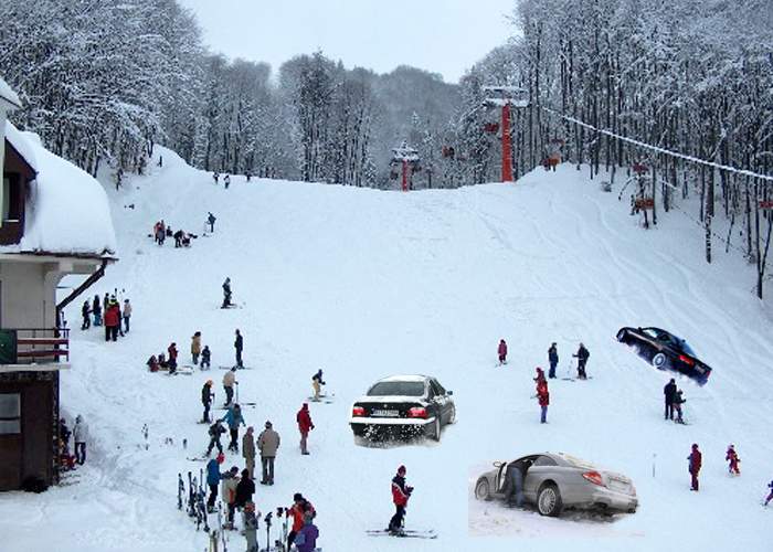 Cocalarii, revoltaţi că pârtiile nu sunt deszăpezite, ca să poată urca cu maşinile până sus