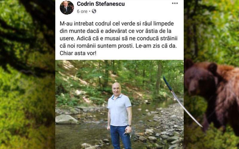 Codrin Ştefănescu, avertizat să nu mai meargă în pădure, că urşii sunt atraşi de gunoaie