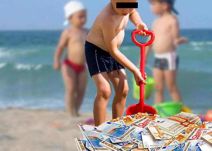 O nouă modă în Mamaia! Copiii cocalarilor întorc banii cu lopățica pe plajă