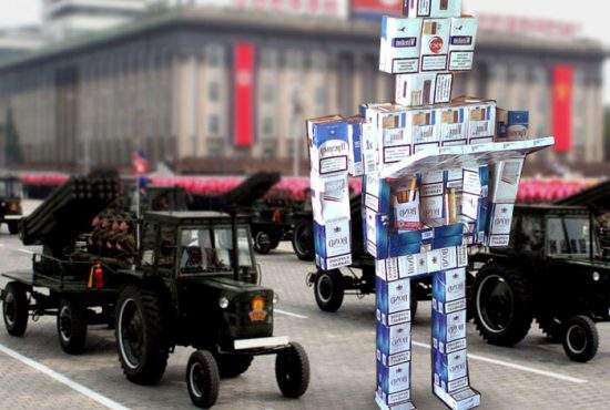 Coreea de Nord a început construcția primului cyborg militar din pachete de țigări goale
